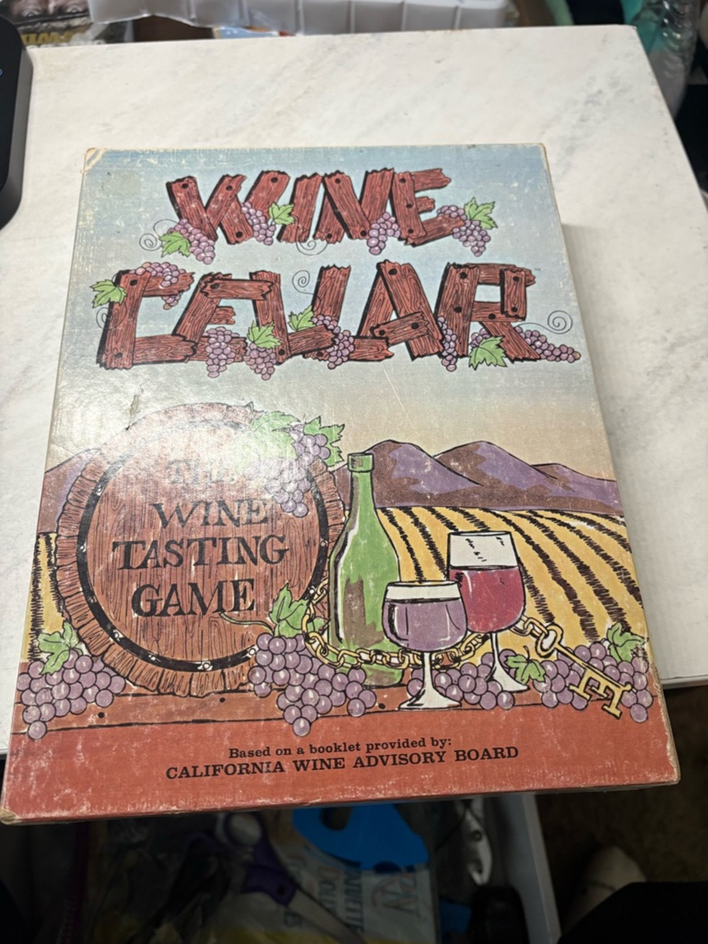 VINTAGE 1970’S BOARD GAME Wine Tasting Party Game - Vintage Illustration